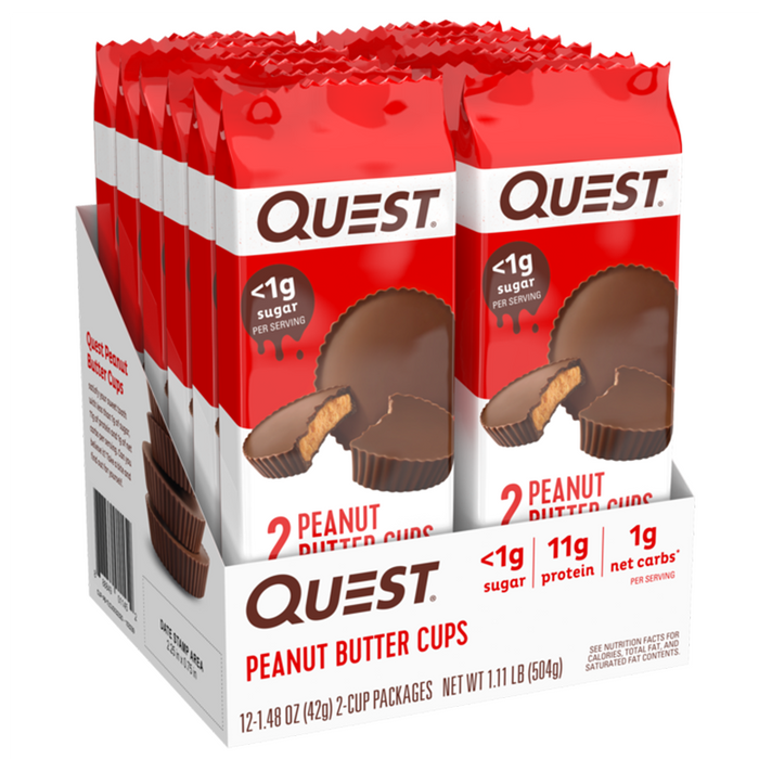 Moules au beurre d'arachide Quest Boîte de 12 || Quest Peanut Butter Cups Box of 12
