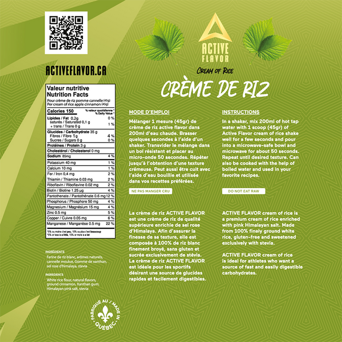 Active Flavor Cream of Rice 1.5kg