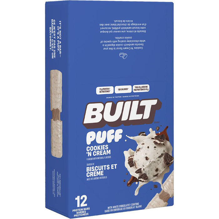Boîte de barres Built Puffs (12) || Box Built Puffs Protein Bar (12)