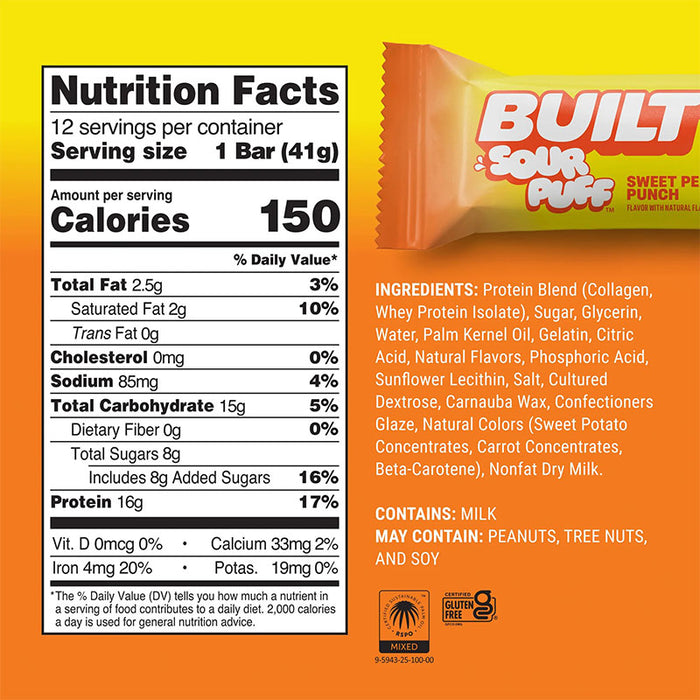 Barre Individuelle Built Sour Puffs (1) || Individual Built Sour Puffs Bar (1)