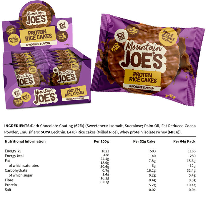 Mountain Joe's Protein Rice Cakes Paquet individuel (1) || Mountain Joe's Protein Rice Cakes Individual Pack