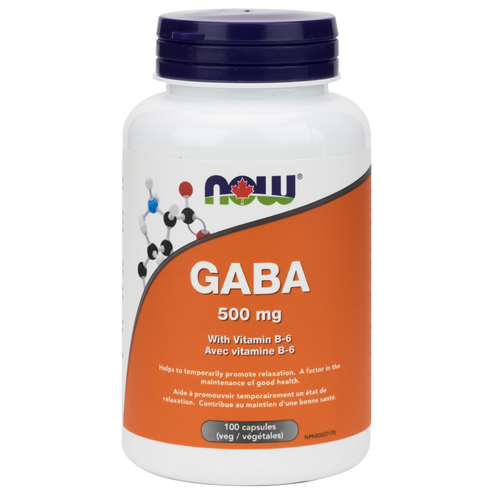 NOW GABA 500mg + B-6 100 caps