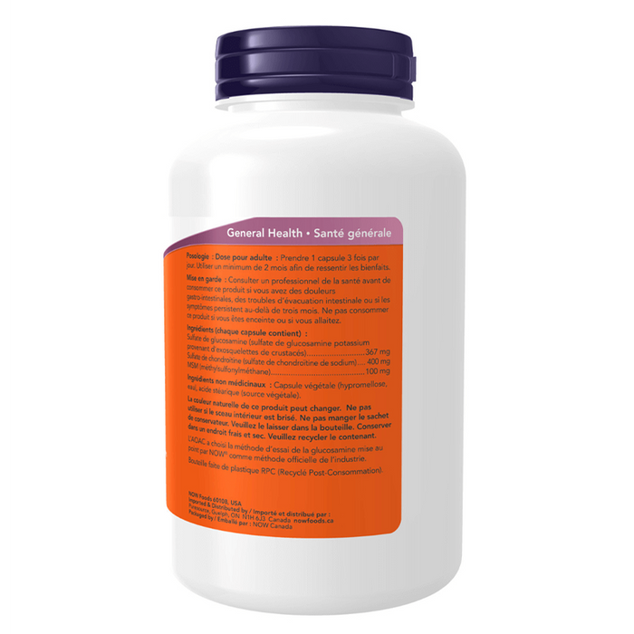 NOW Glucosamine + Chondroitin + MSM 180 caps
