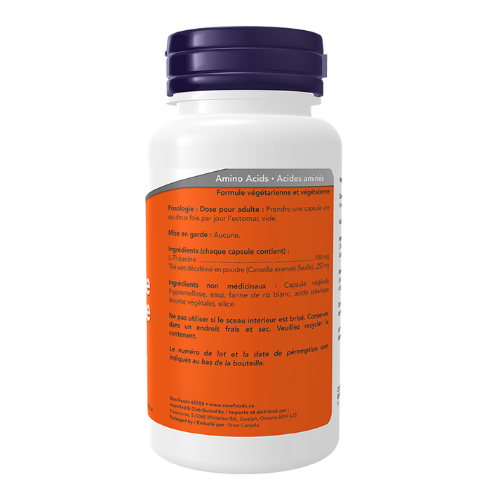 NOW L-Theanine 100 mg from GreenTea 90 caps