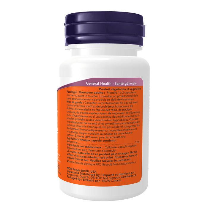 NOW Melatonin 5mg 60 caps