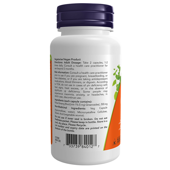NOW Panax Ginseng Extract 500mg 100 caps
