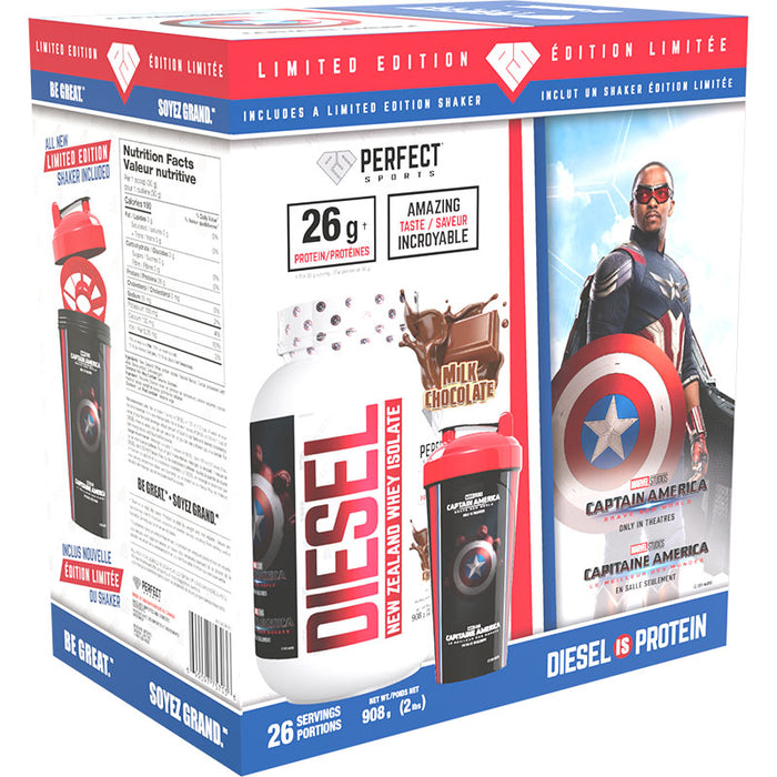 Édition Limitée Perfect Sports Diesel 2lbs Marvel Studios: Captain America || Limited Edition Box Set Perfect Sports Diesel 2lb Marvel Studios: Captain America