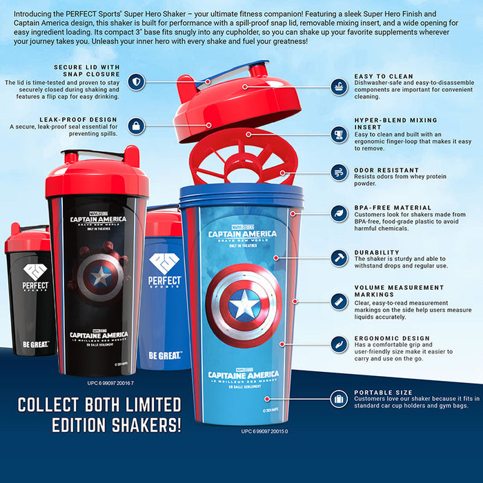 Édition Limitée Perfect Sports Diesel 2lbs Marvel Studios: Captain America || Limited Edition Box Set Perfect Sports Diesel 2lb Marvel Studios: Captain America