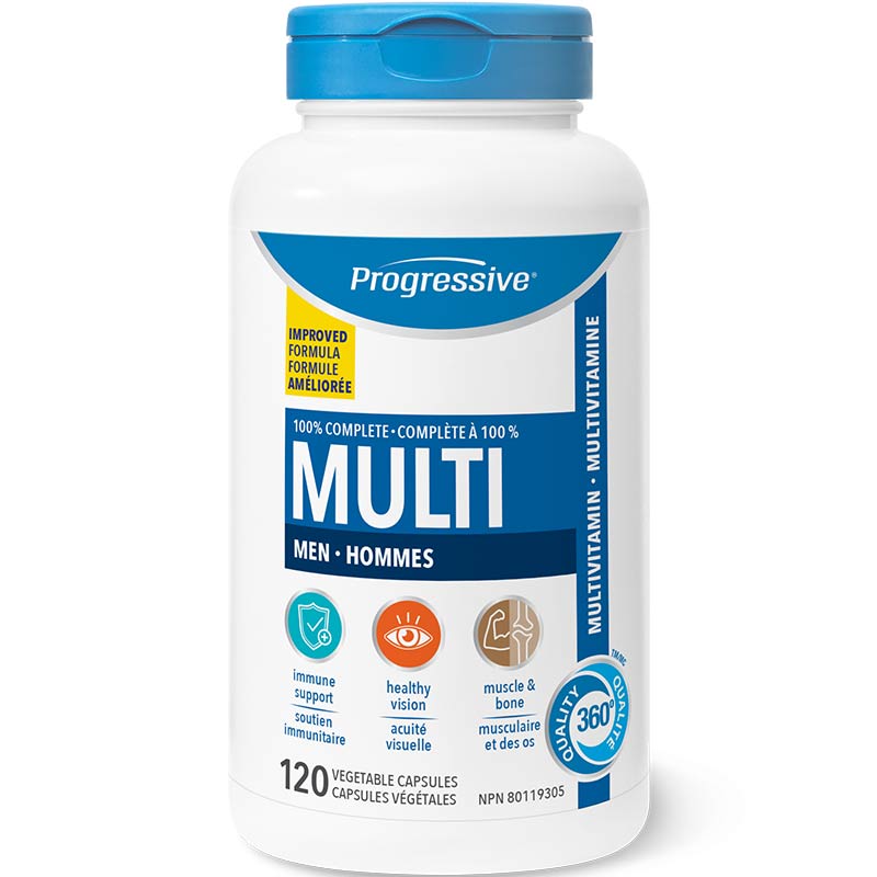 Progressive Multivitamin Active homme 120 caps — Popeye's Suppléments
