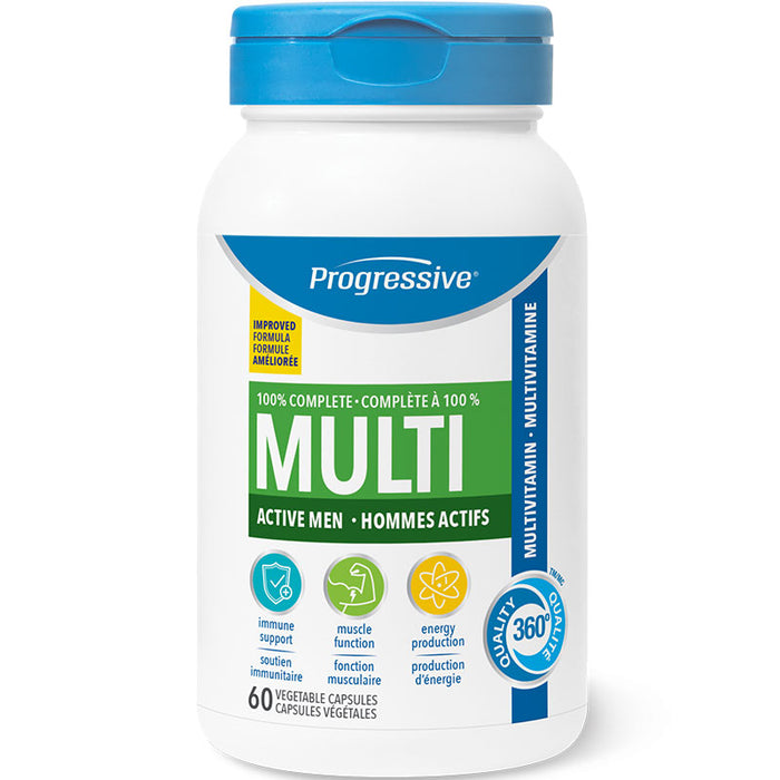 Progressive Multivitamin Active homme 60 caps || Progressive Multivitamin Active men 60 caps