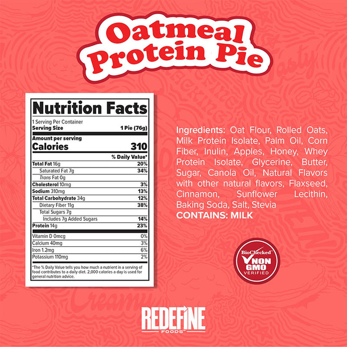 Boîte de Redefine Oatmeal Pie (8) || Box of Redefine Oatmeal Protein Pie (8)