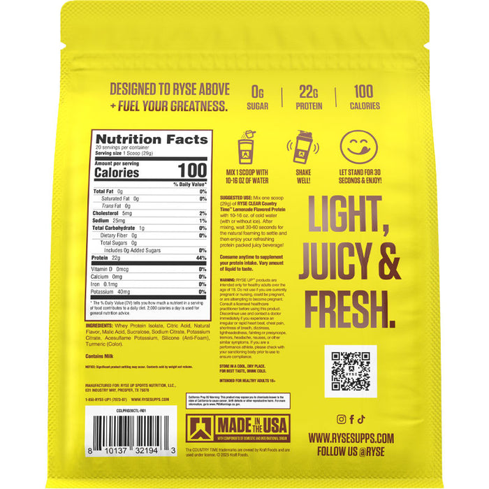 Ryse Clear Protein 580g