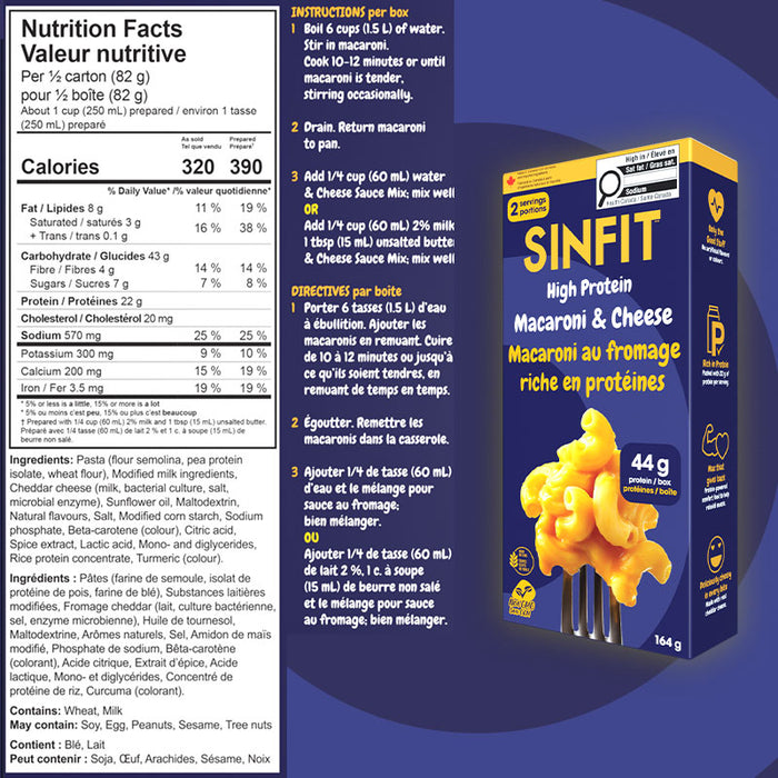 SinFit High Protein Macaroni & Cheese 164g