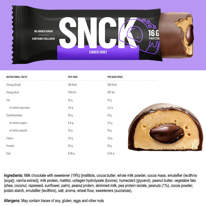 Boîte de 12 barre protéinées SNCK || Box of 12 SNCK Protein Bar