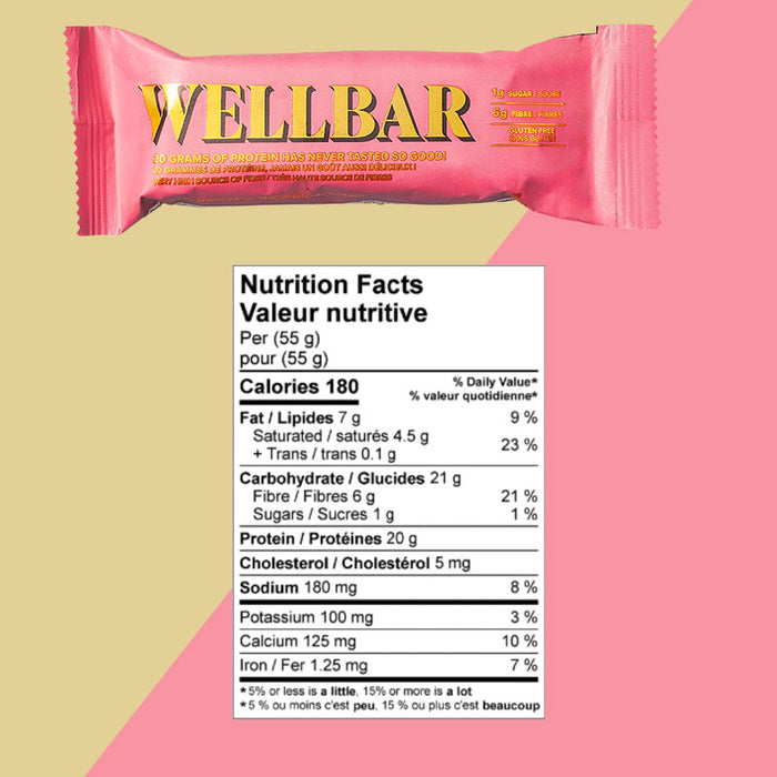 WellBar Barre Protéinée Individuelle (1) || WellBar Individual Protein Bar (1)