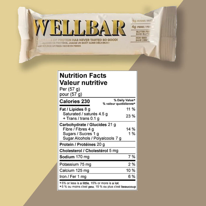WellBar Boîte de Barres Protéinées (12) || WellBar Box of Protein Bars (12)