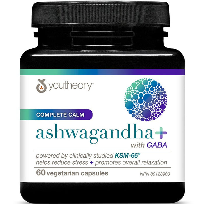 Youtheory Ashwagandha + GABA 60 caps