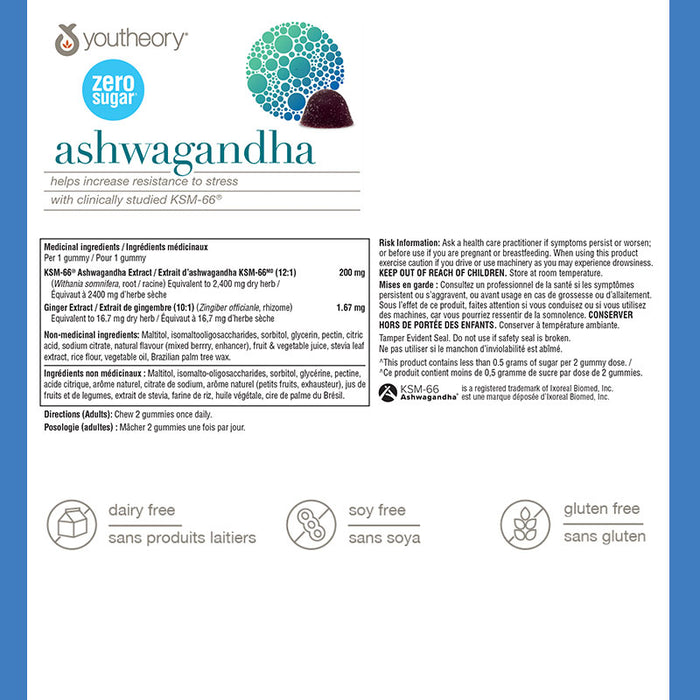 Youtheory Ashwagandha 60 gummies