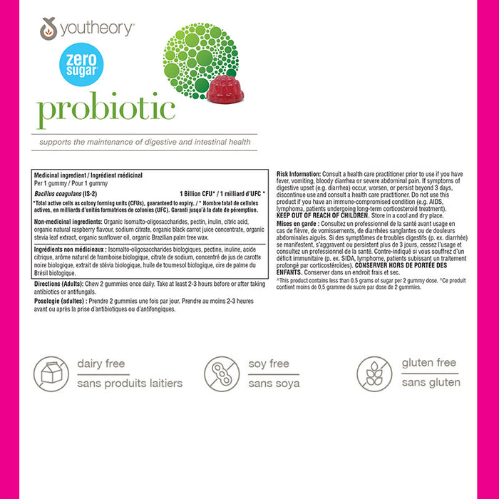 Youtheory Probiotic 60 gummies