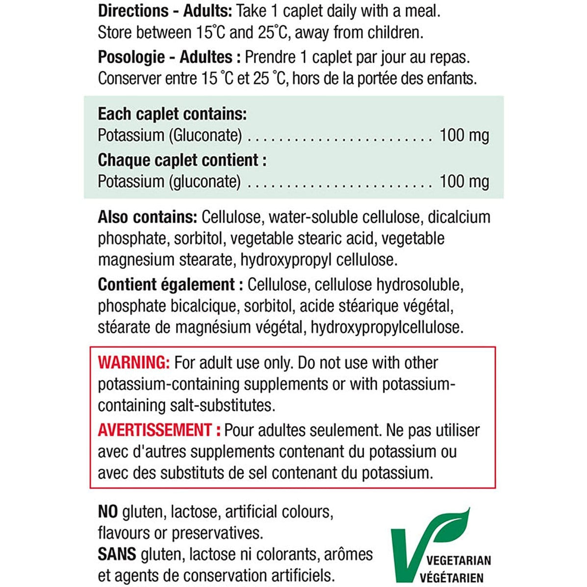 Jamieson Potassium 100mg 100 Caps — Popeye S Suppléments