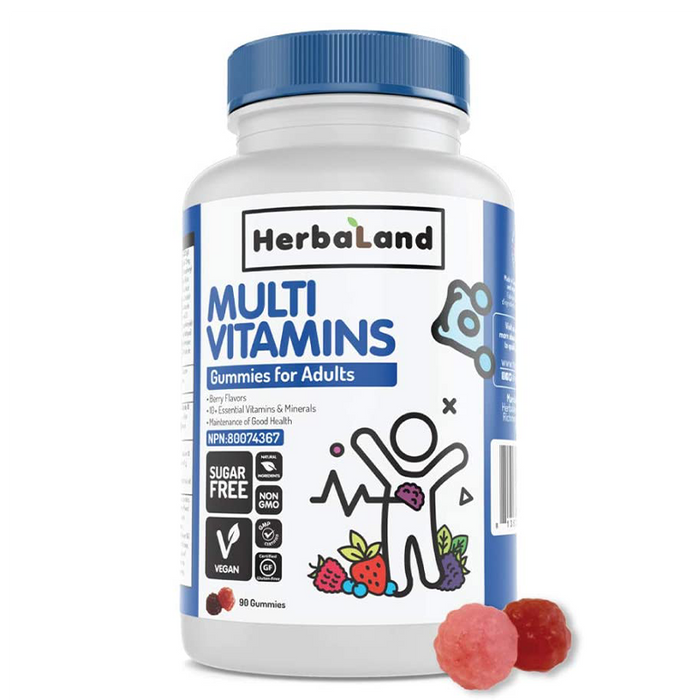 Herbaland Multivitamines Adulte 90 Gummies || Herbaland Multivitamins Adult 90 Gummies