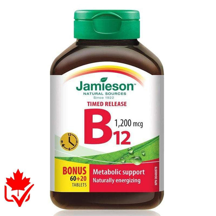 Jamieson Vit. B12 1200mcg Time Release 80 tabs 064642028235