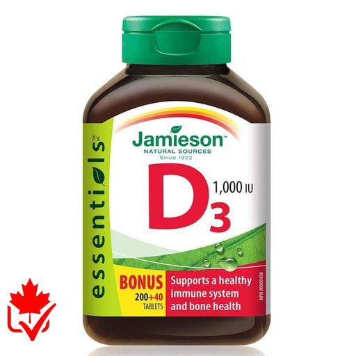 Jamieson Vitamin D 1000IU 240 tabs 064642020314
