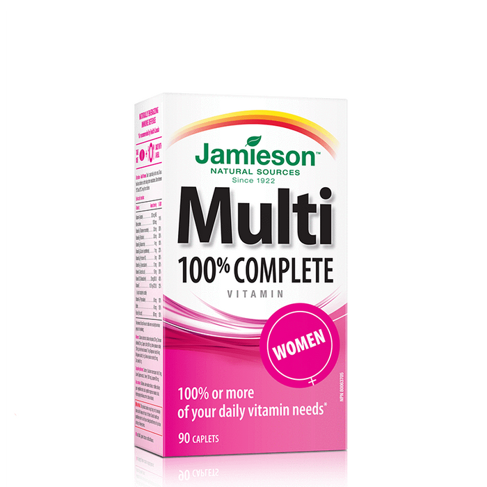 Jamieson Multivitamine Complète à 100% pour femmes 90 caps || Jamieson Multivitamin 100% Complete for women 90 caps