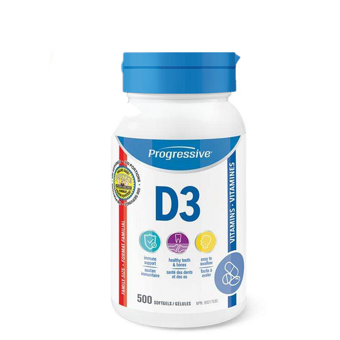 Progressive Vitamine D3 500 caps
